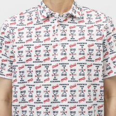 PING Men's Golf Wear Dot Mesh All-Over Pattern Short Sleeve Polo Shirt 6215260703