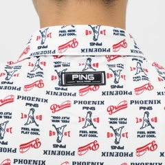 PING Men's Golf Wear Dot Mesh All-Over Pattern Short Sleeve Polo Shirt 6215260703
