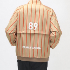 PEARLY GATES Men's Golf Wear CRAFTEVO Polyester Stretch Jacquard Ribbon Stripe Pattern 0534220905