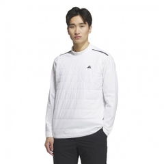 adidas Men's Golf Wear adizero Frost Guard Insulated Quilt Combination Long Sleeve Mock Neck Shirt JUJ83