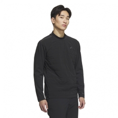adidas Men's Golf Wear adizero Frost Guard Insulated Quilt Combination Long Sleeve Mock Neck Shirt JUJ83