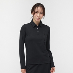 DESCENTE GOLF Women's Golf Apparel Long Sleeve Polo Shirt with Chest Zip Pocket DG5FLS50L