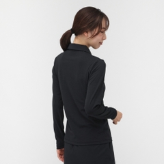 DESCENTE GOLF Women's Golf Apparel Long Sleeve Polo Shirt with Chest Zip Pocket DG5FLS50L