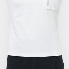 DESCENTE GOLF Women's Golf Apparel Long Sleeve Polo Shirt with Chest Zip Pocket DG5FLS50L