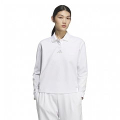 adidas Women's Golf Apparel Beyond The Course Stretch Long Sleeve Polo Shirt JWJ89