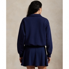 RALPH LAUREN Women's Golf Apparel Polo Bear Fleece Long Sleeve Polo Shirt FW25-2652