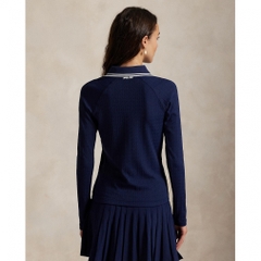 RALPH LAUREN Women's Golf Apparel Cable Quarter Zip Long Sleeve Polo Shirt FW25-2654
