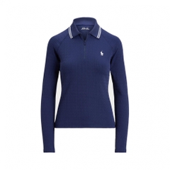 RALPH LAUREN Women's Golf Apparel Cable Quarter Zip Long Sleeve Polo Shirt FW25-2654