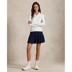 RALPH LAUREN Women's Golf Apparel Cable Quarter Zip Long Sleeve Polo Shirt FW25-2655