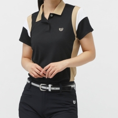 TIGORA Ladies' Golf Wear Heat Shielding UV Cut Pique Panel Short Sleeve Polo Shirt TR-1H2105P