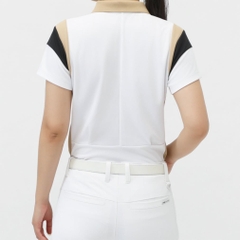 TIGORA Ladies' Golf Wear Heat Shielding UV Cut Pique Panel Short Sleeve Polo Shirt TR-1H2105P