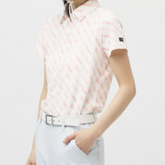 TIGORA Women's Golf Apparel iCOOL Heat Shielding UV Patterned Polo Shirt TR-1H2025P-C