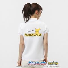 PEARLY GATES Women's Golf Apparel [Pokemon] Pikachu Border Style Pique Short Sleeve Polo Shirt 0555160332