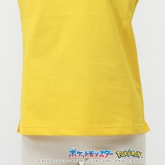 PEARLY GATES Women's Golf Apparel [Pokemon] Pikachu Border Style Pique Short Sleeve Polo Shirt 0555160332