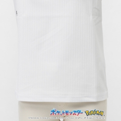 PEARLY GATES Women's Golf Apparel [Pokemon] (Pikachu, Slowpoke, Snorlax, Psyduck) Reverse Pique Stripe Style Short Sleeve Polo Shirt 0555160334