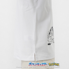 PEARLY GATES Women's Golf Apparel [Pokemon] (Pikachu, Slowpoke, Snorlax, Psyduck) Reverse Pique Stripe Style Short Sleeve Polo Shirt 0555160334