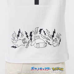 PEARLY GATES Women's Golf Apparel [Pokemon] (Pikachu, Slowpoke, Snorlax, Psyduck) Reverse Pique Stripe Style Short Sleeve Polo Shirt 0555160334