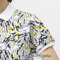 PEARLY GATES Women's Golf Apparel [Pokemon] (Pikachu, Slowpoke, Snorlax, Psyduck) All-Over Print Short Sleeve Polo Shirt 0555160336