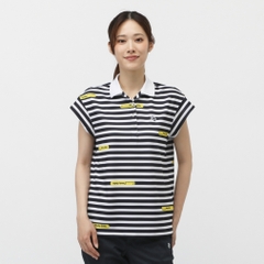 PEARLY GATES Women's Golf Apparel 4-Way Popcorn Short Sleeve Polo Shirt (Border Pattern) 0555160516