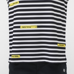 PEARLY GATES Women's Golf Apparel 4-Way Popcorn Short Sleeve Polo Shirt (Border Pattern) 0555160516