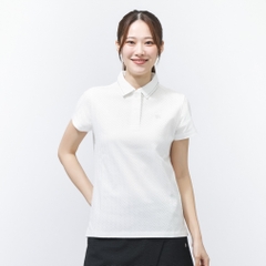 St ANDREWS Women's Golf Apparel Herringbone Jacquard Short Sleeve Polo 0436160202