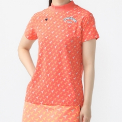 le coq sportif golf Women's Golf Wear [Stretch Forcer] Eiffel Pattern Mock Neck Shirt QGWXJA05