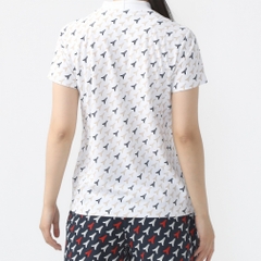 le coq sportif golf Women's Golf Wear [Stretch Forcer] Eiffel Pattern Mock Neck Shirt QGWXJA05