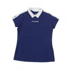 le coq sportif golf Women's Golf Wear [RIJOUME] High Neck Modified Collar Short Sleeve Shirt / SUNSCREEN QGWXJA25