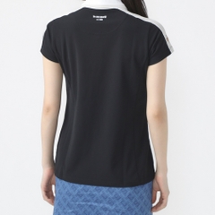 le coq sportif golf Women's Golf Wear [RIJOUME] High Neck Modified Collar Short Sleeve Shirt / SUNSCREEN QGWXJA25