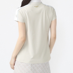 le coq sportif golf Women's Golf Wear [RIJOUME] High Neck Modified Collar Short Sleeve Shirt / SUNSCREEN QGWXJA25