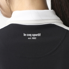 le coq sportif golf Women's Golf Wear [RIJOUME] High Neck Modified Collar Short Sleeve Shirt / SUNSCREEN QGWXJA25