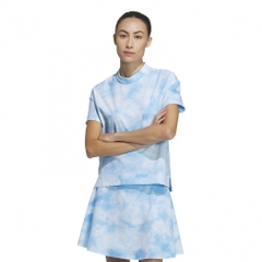 adidas Women's Golf Wear PLAYGREEN Tie-Dye Print Relaxed Shirt IKK57
