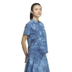 adidas Women's Golf Wear PLAYGREEN Tie-Dye Print Relaxed Shirt IKK57