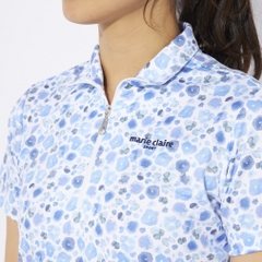 marie claire Women's Golf Wear Short Sleeve High Neck Shirt 714603