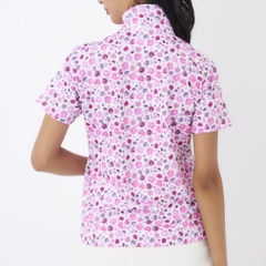 marie claire Women's Golf Wear Short Sleeve High Neck Shirt 714603