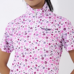 marie claire Women's Golf Wear Short Sleeve High Neck Shirt 714603
