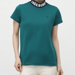Jack Bunny Ladies' Golf Wear Double Face Pique S/S Mock Neck Shirt 2635167112