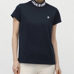 Jack Bunny Ladies' Golf Wear Double Face Pique S/S Mock Neck Shirt 2635167112
