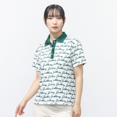 Jack Bunny Women's Golf Apparel Pe/Ny Logo Jacquard Short Sleeve Polo Shirt 2636160322