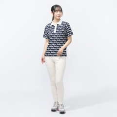 Jack Bunny Women's Golf Apparel Pe/Ny Logo Jacquard Short Sleeve Polo Shirt 2636160322