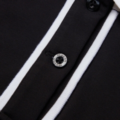 NEW ERA Women's Golf Apparel GFW LINE POLO BLK WHI 14391461