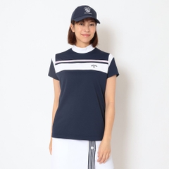 Callaway Women's Golf Apparel Polyester Waffle Short Sleeve Mock Neck Shirt C26134202