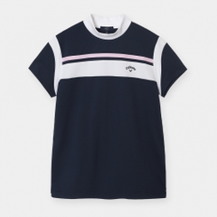 Callaway Women's Golf Apparel Polyester Waffle Short Sleeve Mock Neck Shirt C26134202