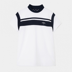 Callaway Women's Golf Apparel Polyester Waffle Short Sleeve Mock Neck Shirt C26134202