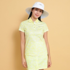 Callaway Women's Golf Apparel Flower Print Short Sleeve Polo Shirt C25134207