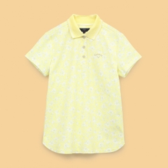 Callaway Women's Golf Apparel Flower Print Short Sleeve Polo Shirt C25134207