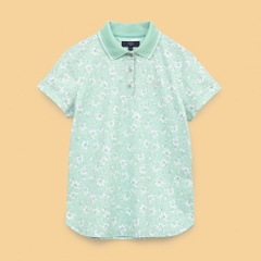 Callaway Women's Golf Apparel Flower Print Short Sleeve Polo Shirt C25134207