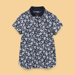 Callaway Women's Golf Apparel Flower Print Short Sleeve Polo Shirt C25134207