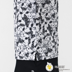 PEARLY GATES Women's Golf Apparel SNOOPY Primeflex Pique All-Over Pattern Short Sleeve Polo Shirt 0555260034