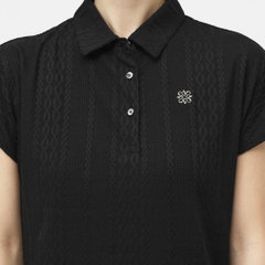St ANDREWS Women's Golf Apparel Cable Pattern Links Short Sleeve Shirt 0435260802